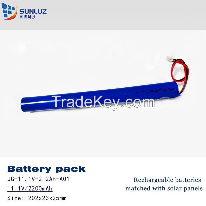 Battery pack 11.1V 2200mAh for solar energy system