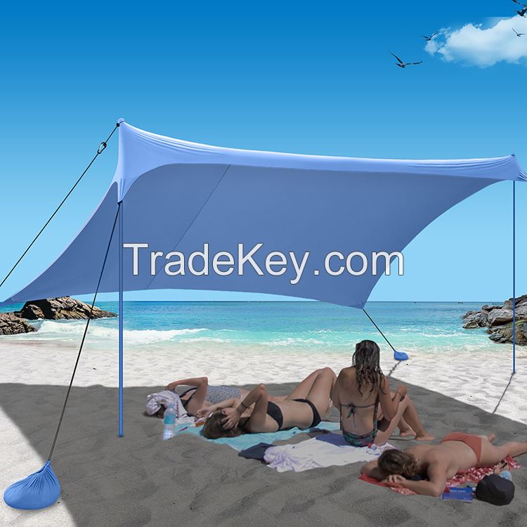 Hot Selling Outdoor Beach Sun Shelter Pop Up Beach Tent Sunshade 4 Pole With Carry Bag