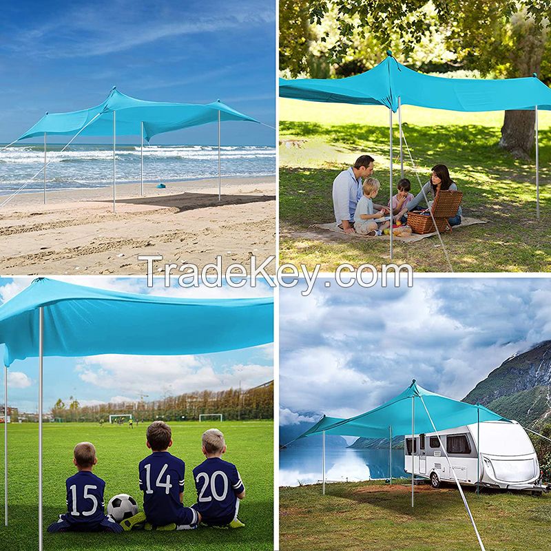 Hot Selling Outdoor Beach Sun Shelter Pop Up Beach Tent Sunshade 4 Pole With Carry Bag