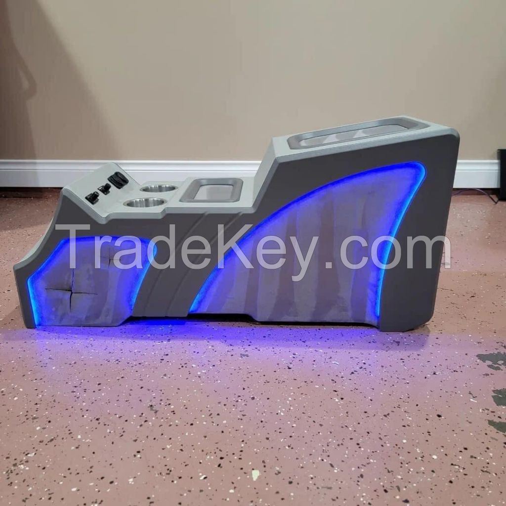 Chevy Silverado custom door panels and console with speakers 