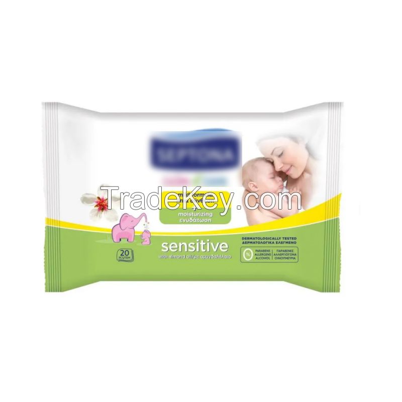 80pcs Disposable Hypoallergenic Baby Cleaning Wipes