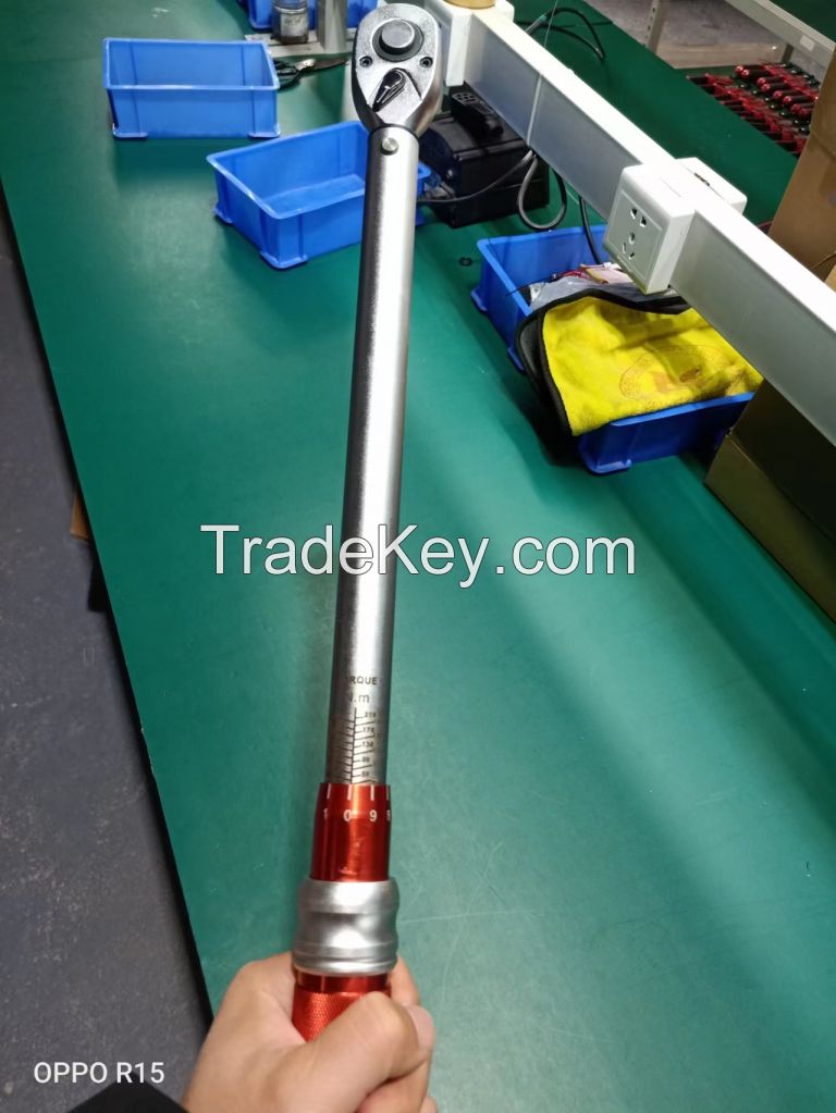 Industrial Manual Mechanical Torque Wrench with Adjustable Removable Ratchet Head