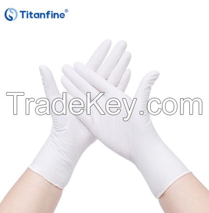 9inch 3.5g White Nitrile Exam Disposable Glove