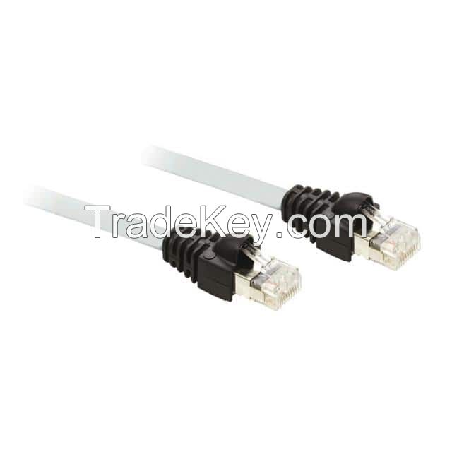 D-Sub 09 pos Male to RJ45, 8p8c Gray Round Unshielded