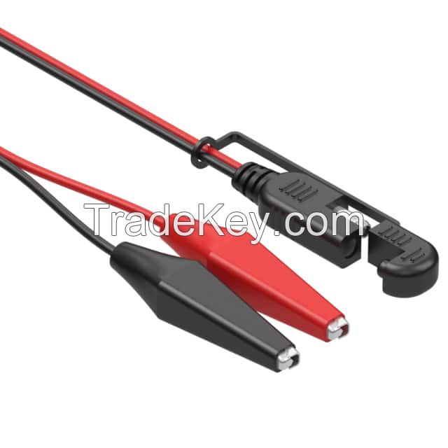 SAE Connector to Alligator Clips (2) Black, Red Individual Unshielded