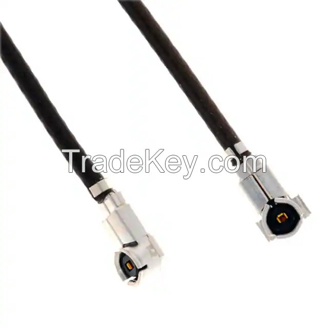W.FL Plug, Right Angle Female to W.FL Plug, Right Angle 0.81mm OD Coaxial Cable