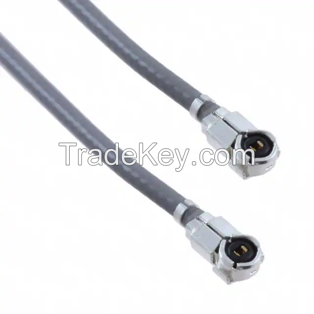 U.FL (UMCC) Plug, Right Angle Female to U.FL (UMCC) Plug, Right Angle 1.37mm OD Coaxial Cable