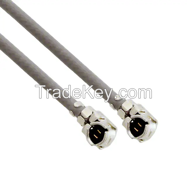 U.FL (UMCC), AMC Plug, Right Angle Female to U.FL (UMCC), AMC Plug, Right Angle 1.32mm OD Coaxial Cable