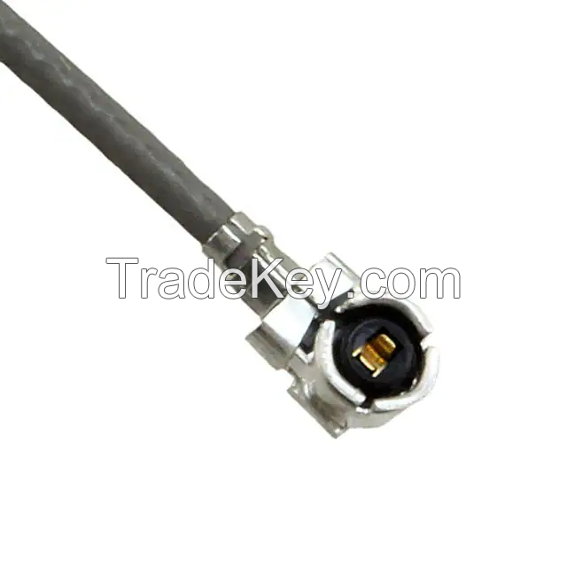 U.FL (UMCC) Plug, Right Angle Female to Cable (Round) 0.81mm OD Coaxial Cable