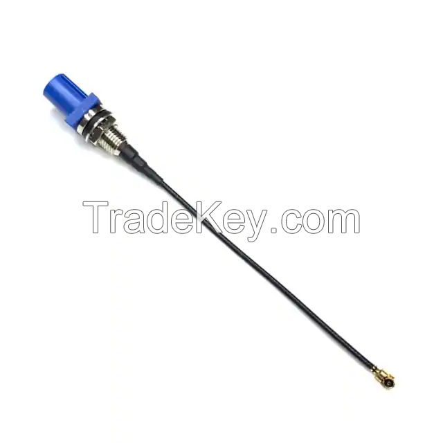 U.FL (UMCC) Plug, Right Angle Female to Fakra SMB Plug 1.37mm OD Coaxial Cable