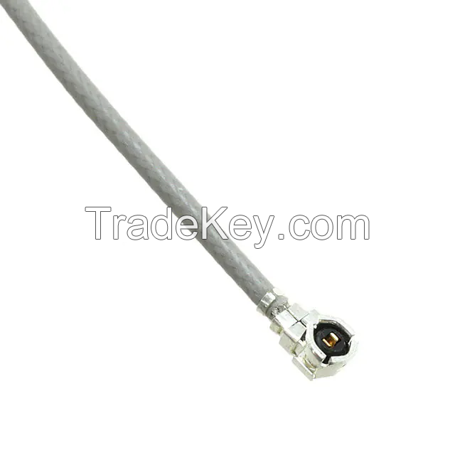 U.FL (UMCC) Plug, Right Angle Female to Cable (Round) 1.32mm OD Coaxial Cable