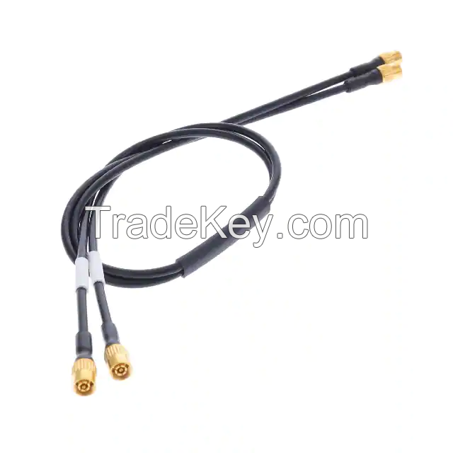 SSMP Socket (2) Female to SSMP Socket (2) 0.052" OD Coaxial Cable