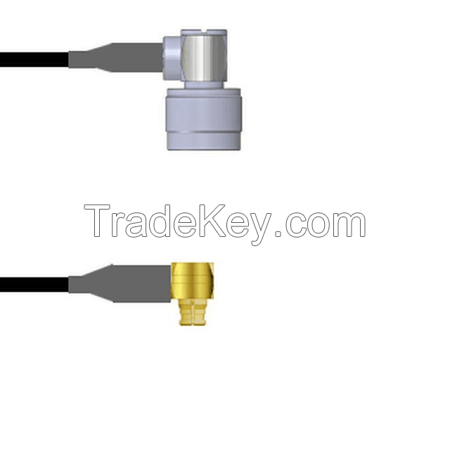 SMP Plug, Right Angle Male to N-Type Plug, Right Angle RG-174 