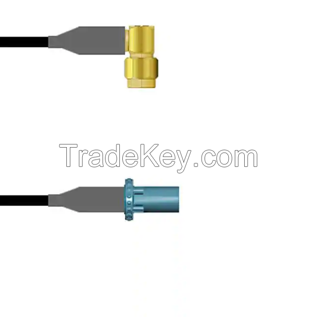 SMA Plug, Right Angle Male to Fakra II (Gen 2.0) Plug RG-58