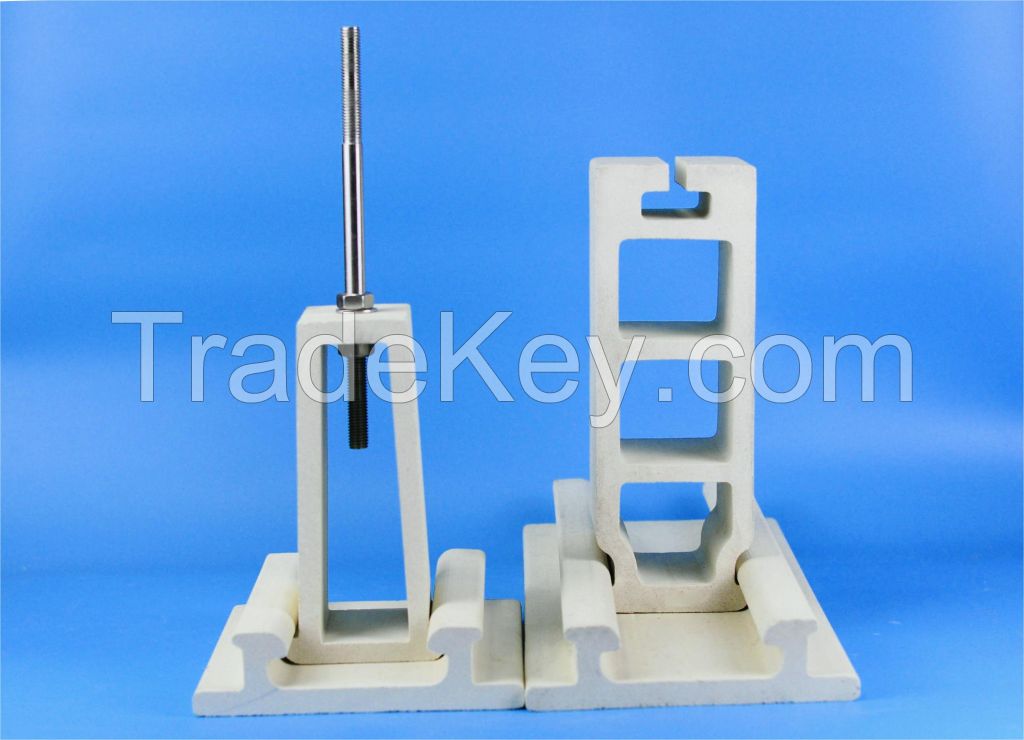 Cordierite-Mullite Hanging Rail/ Crank/ Batt for Kiln Roof and Wall