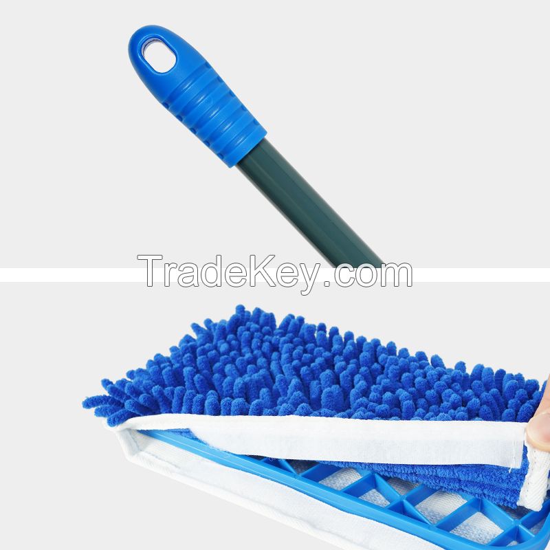 Dual Side cleaning Mop Chenille Microfiber Floor Mop Long Handle Double Side Flat Mop