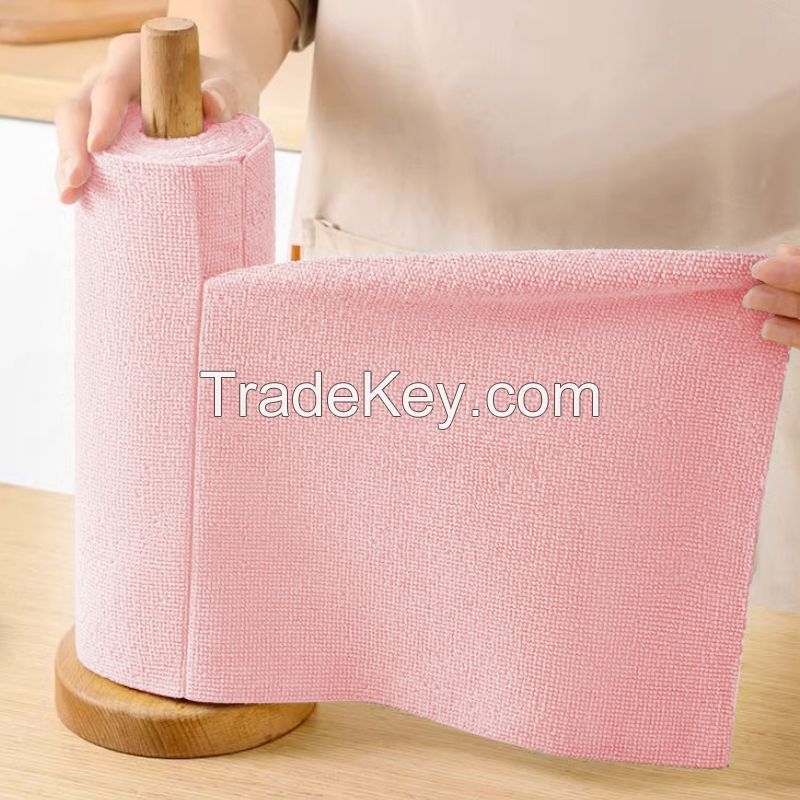 Wholesale Directly Cleaning Cloth Tear Away Microfiber Roll Cleaning Towels, Reusable and Washable Cloths