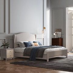 Wood and Upholstered Bed 2030#