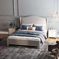 Wood and Upholstered Bed 2030#
