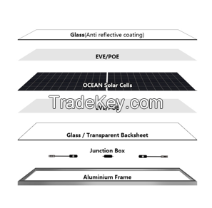 G12 MBB,N-Tpye TopCon 132 half cells 670W-700W bifacial solar panel