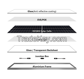 M10 Mbb,n-tpye Topcon 144 Half Cells 560w-580w Solar Module