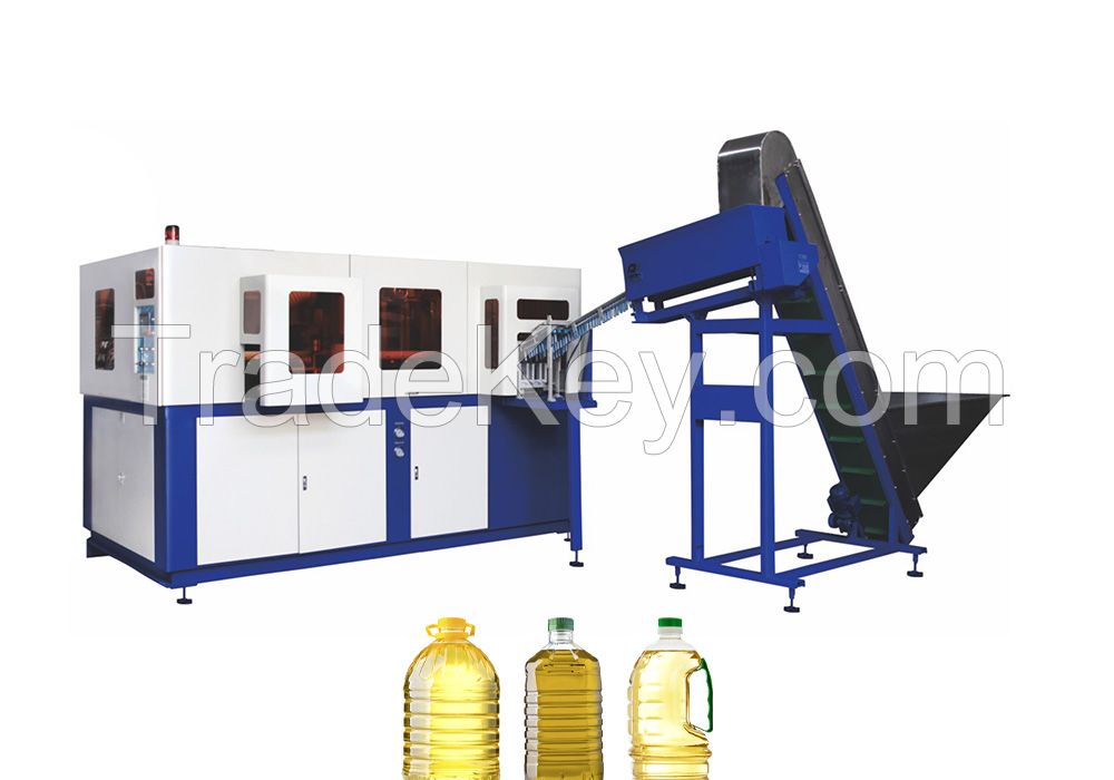 PET blow molding machine for handle bottle