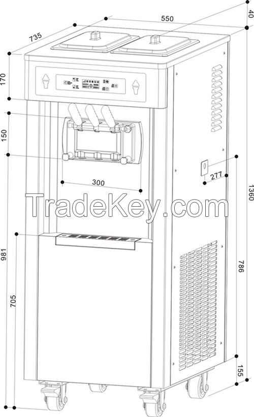 Soft ice cream machine ET538C