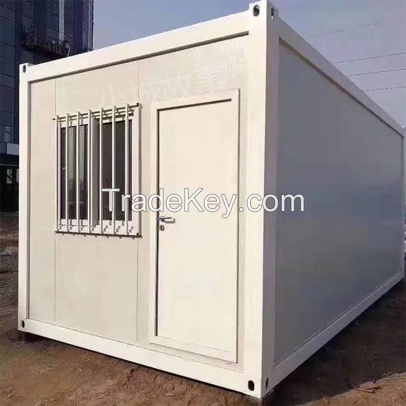 Cheap low cost 20ft flat pack Prefab container home worker camp hotel dormitory restaurant apartment container house