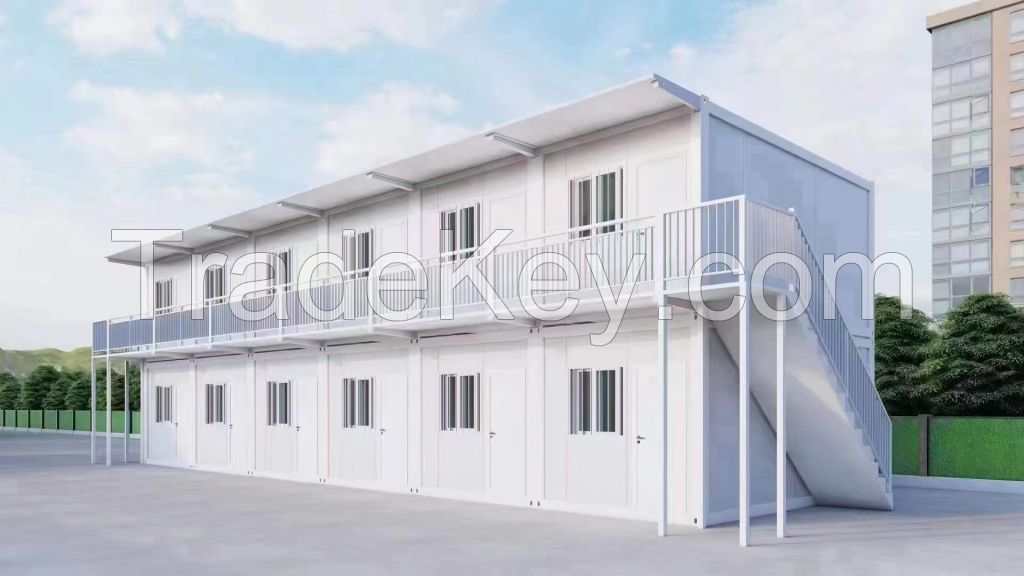Recommend Prefab 20ft flat pack container house worker camp hotel dormitory restaurant apartment container house
