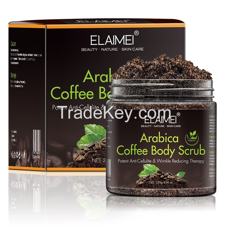 Non Toxic Arabica Coffee Body Scrub Exfoliator for Women Exfoliation and Moisturizing, Removes Dead Skin and Keratosis Pilaris