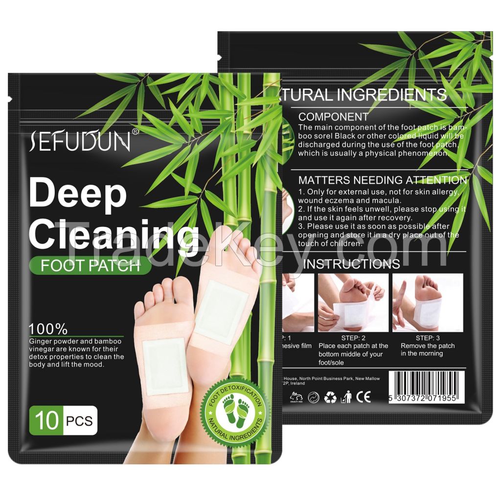 Bamboo Charcoal and Wormwood Deep Cleansing Detox Foot Patches Body Cleansing Pads To Remove Toxins