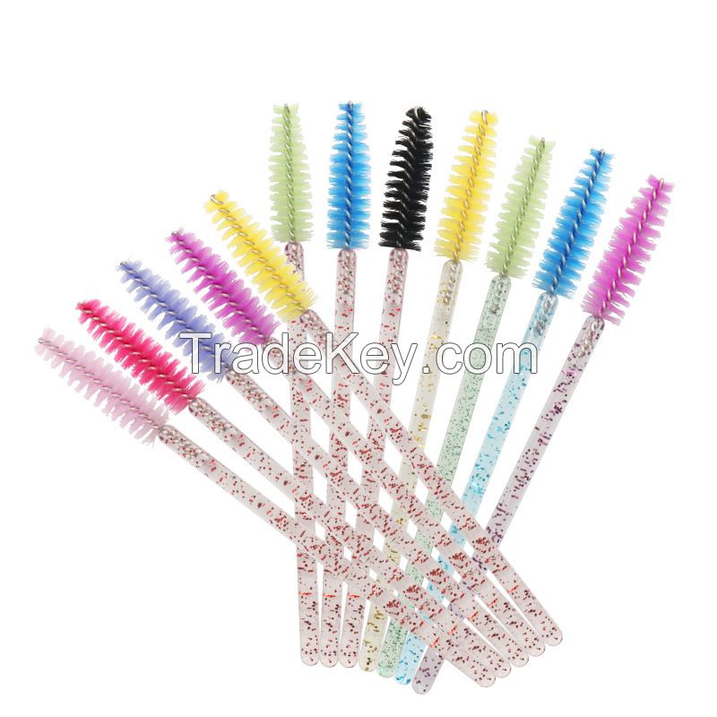 Makeup Brushes Applicators,Disposable Eyelash Brush Crystal Mascara Wands,Spoolies for Eyelash Extensions