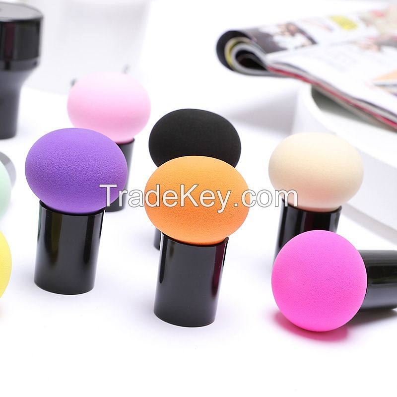 Mushroom Makeup Sponge Cosmetic Blender Puff,Latex Free Make Up Blender Sponge Applicator with Handle Case