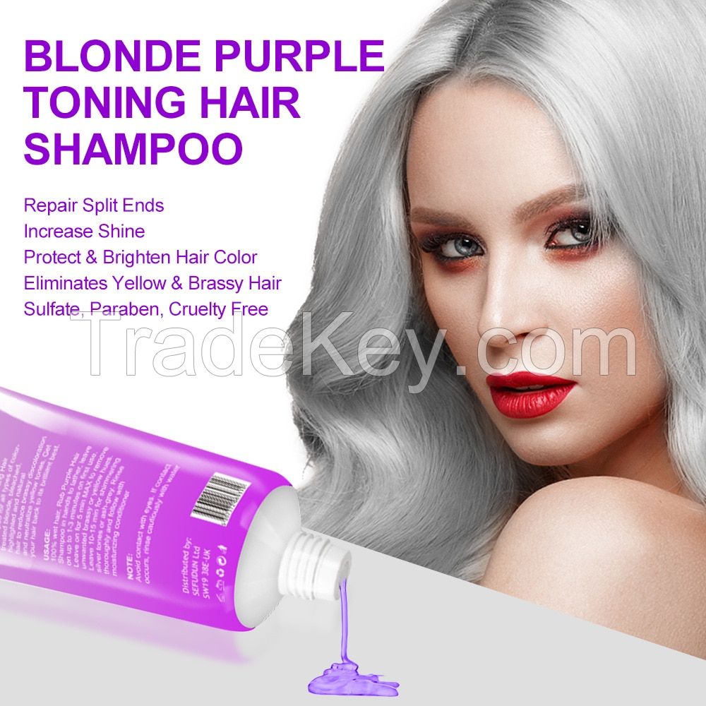 Toning Purple Hair Mask for Blonde, Platinum, Bleached, Silver, Gray, Ash & Brassy Hair