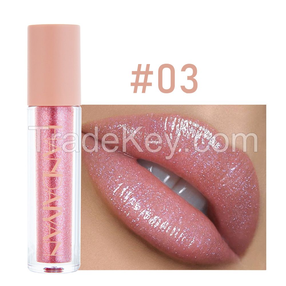 Glossy Liquid Lipstick Set Kits for Women,Super Lustrous Moisturizing High Shine Lip Gloss with Diamond Pearl Shimmer