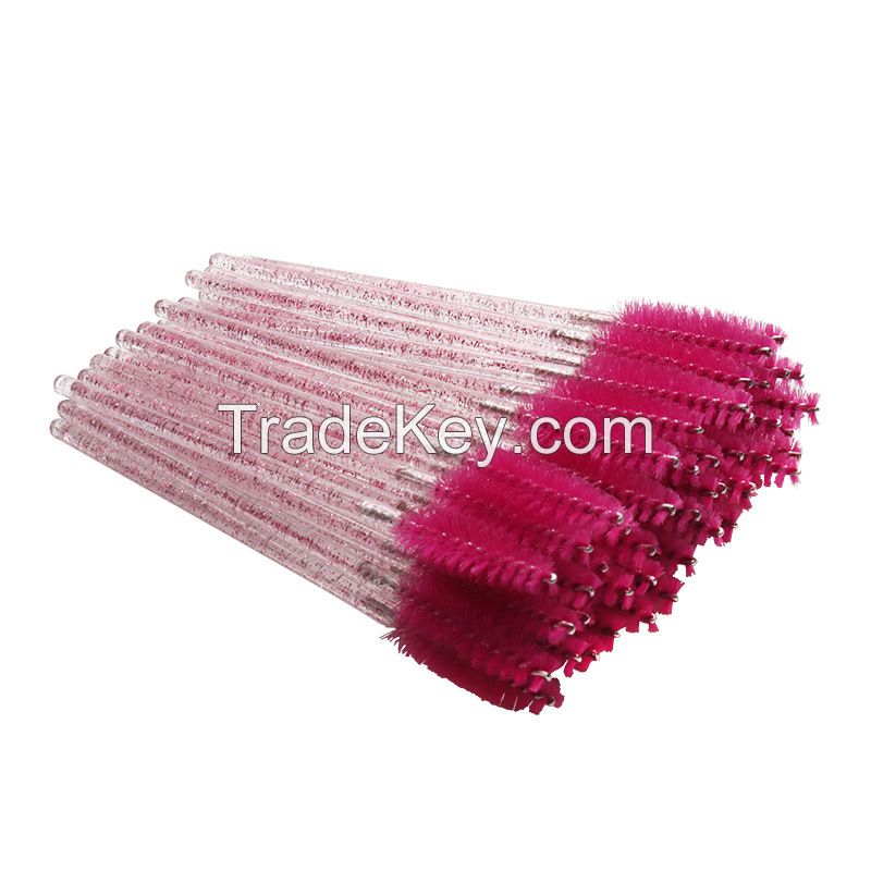 Makeup Brushes Applicators,Disposable Eyelash Brush Crystal Mascara Wands,Spoolies for Eyelash Extensions