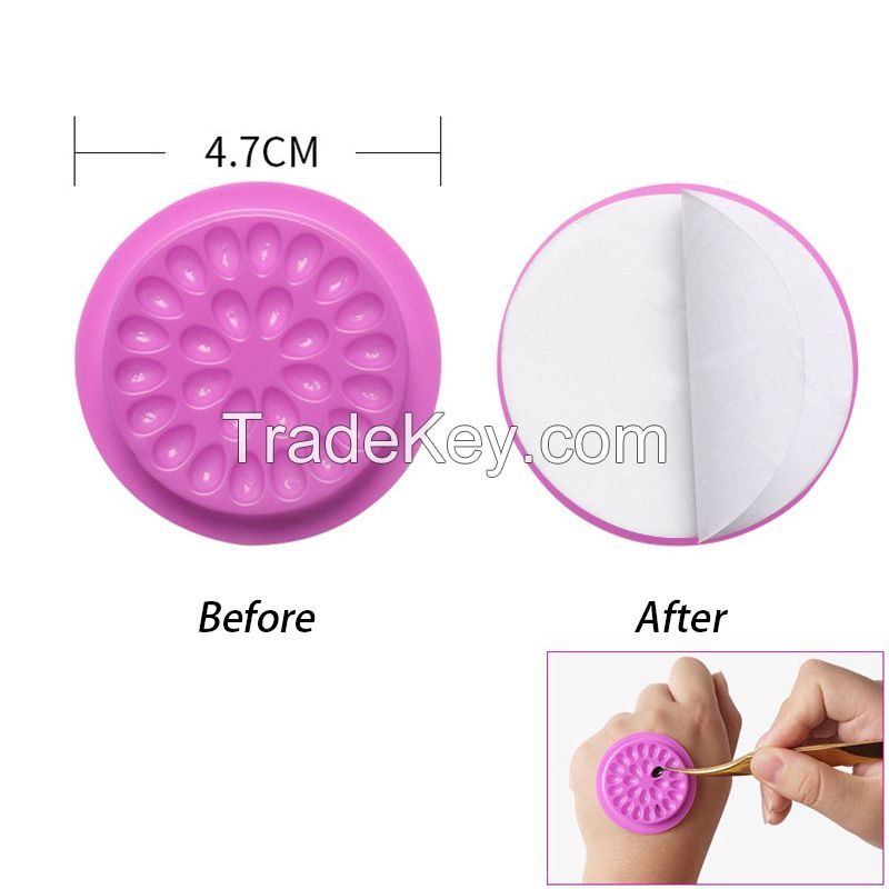 Plastic Flower Shaped False Eyelashes Glue Holder for Eyelash Extensions