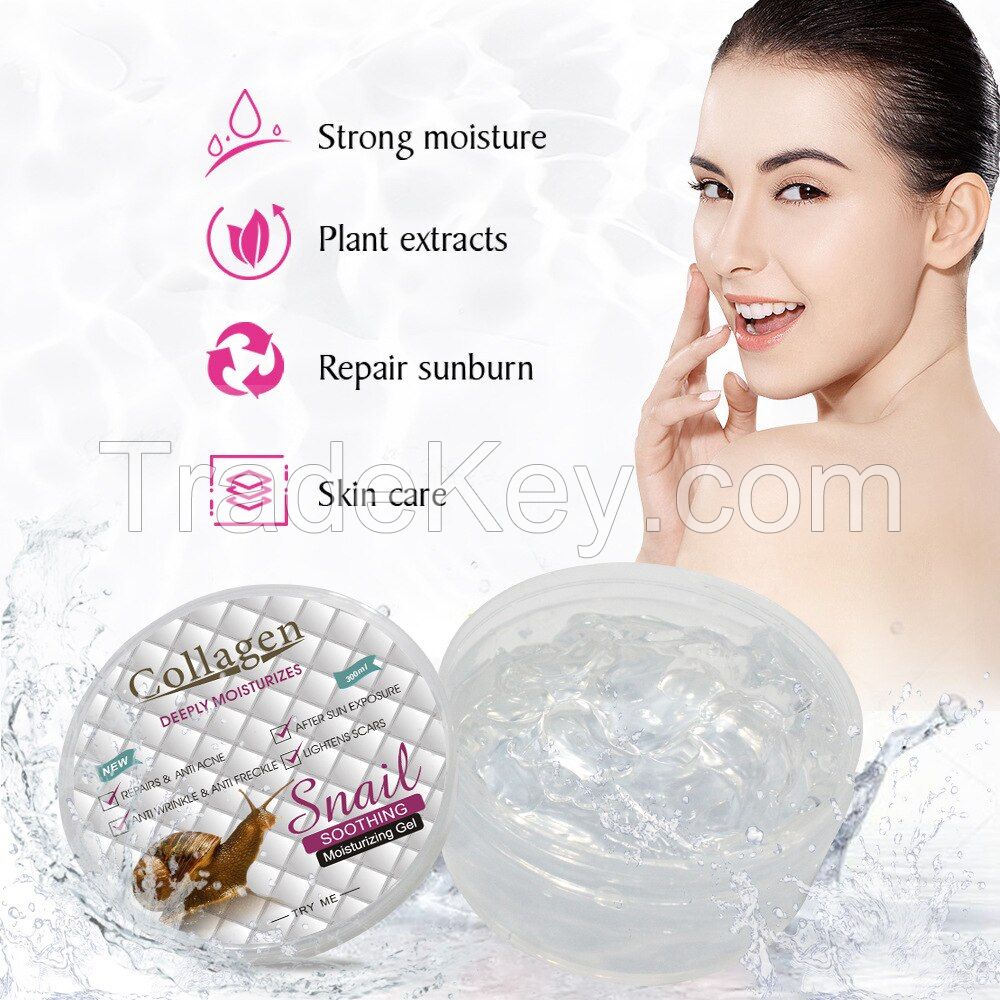 Moisturizing and Brightening Gel Wholesale Snail Body Gel with Collagen