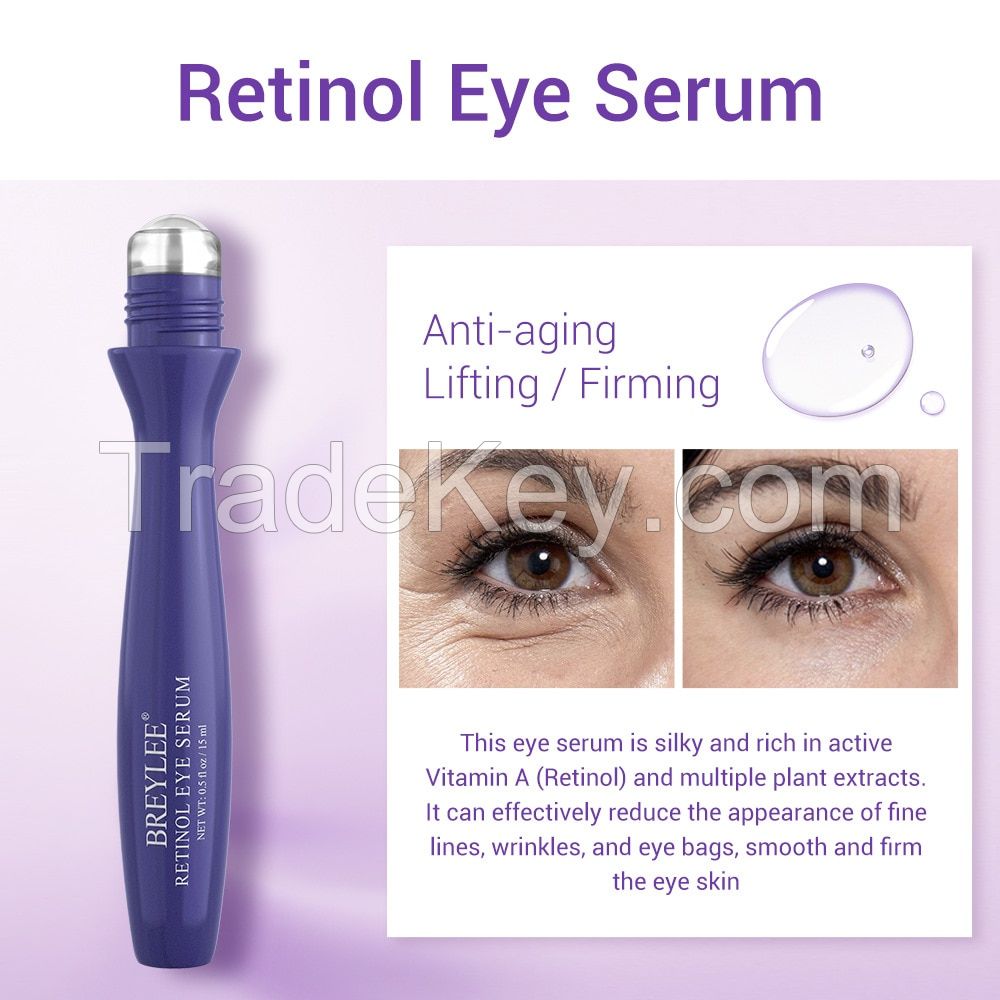 Anti Aging Anti Wrinkle Advanced Roll-on Retinol Eye Serum with Hydrating Hyaluronic Acid for Wrinkles and Dark Spots