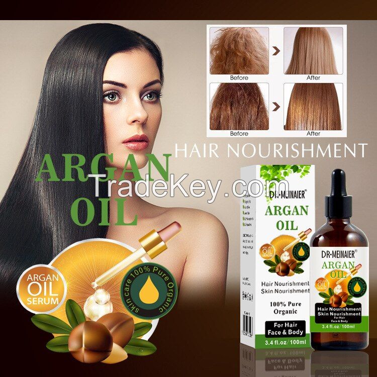 Daily Hair Serum,100% Pure Organic Argan Hair Oil for Curly Frizzy Hair