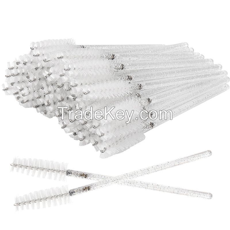 Makeup Brushes Applicators,Disposable Eyelash Brush Crystal Mascara Wands,Spoolies for Eyelash Extensions