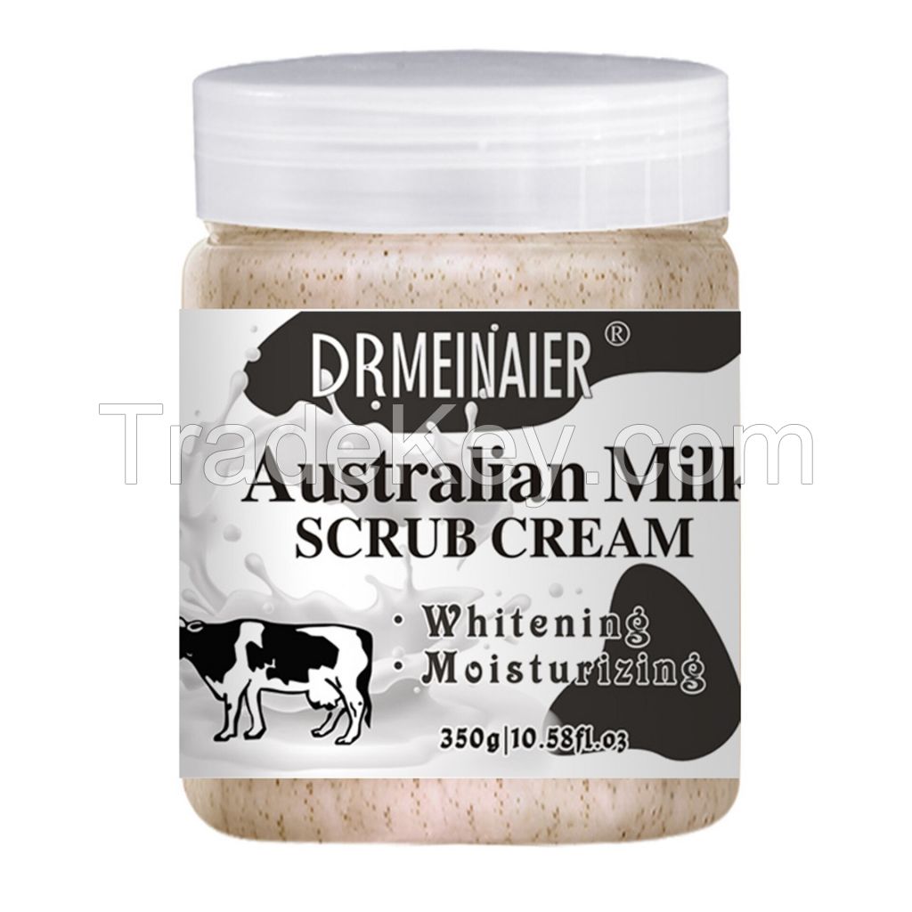 Rose Face Body Scrub Cream,Milk Almond Cleansing Exfoliating Bath Scrub