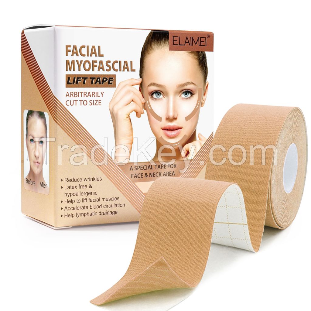 100% Cotton Facelift Tapes, Face Lift Tape for Firming & Tightening Skin, Reducing Laugh Lines and Double Chin