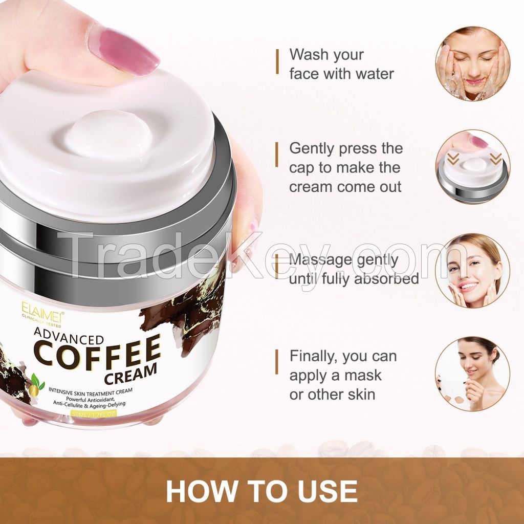 Pressed Coffee Moisturizer Face Cream for Women for Brightening and Repairing Dark Spots