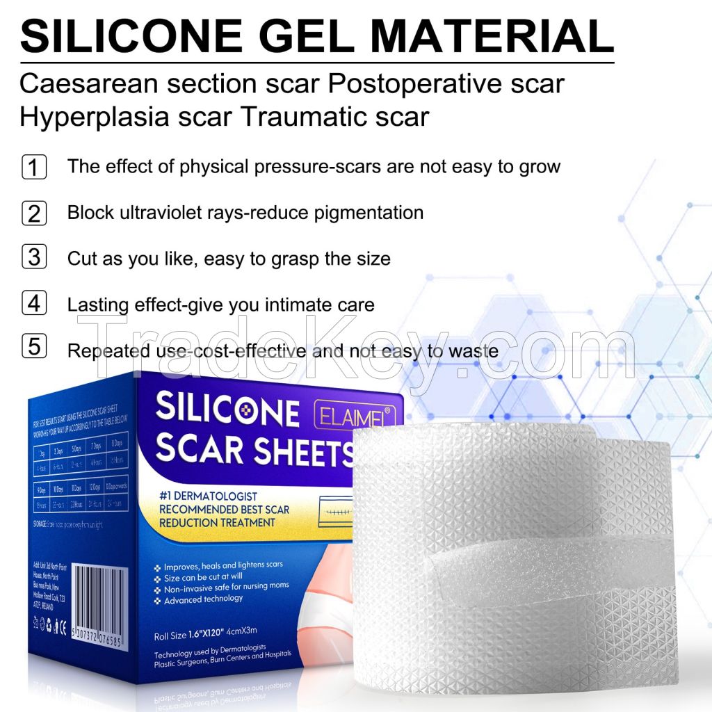 Transparent Self Adhesive Silicone Scar Tape, Silicone Sheets for Cesarean Surgical Scars