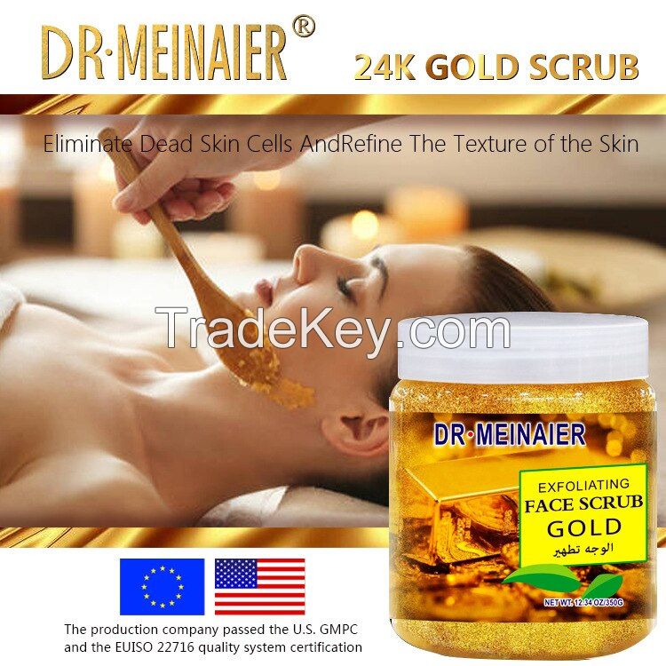 Facial Body Scrub, 24K Gold Anti-Aging Scrubing Cream for Moisturizing Face Body Exfoliate Reduces Wrinkles