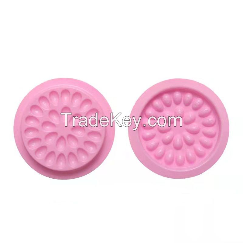 Disposable Adhesive Pallet,Plastic Flower Shape Glue Pad False Eyelashes Glue Holder