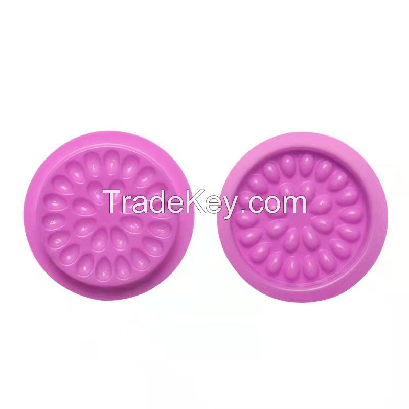 Disposable Adhesive Pallet,Plastic Flower Shape Glue Pad False Eyelashes Glue Holder