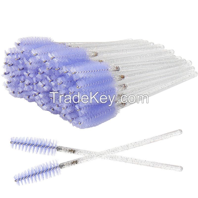 Makeup Brushes Applicators,Disposable Eyelash Brush Crystal Mascara Wands,Spoolies for Eyelash Extensions