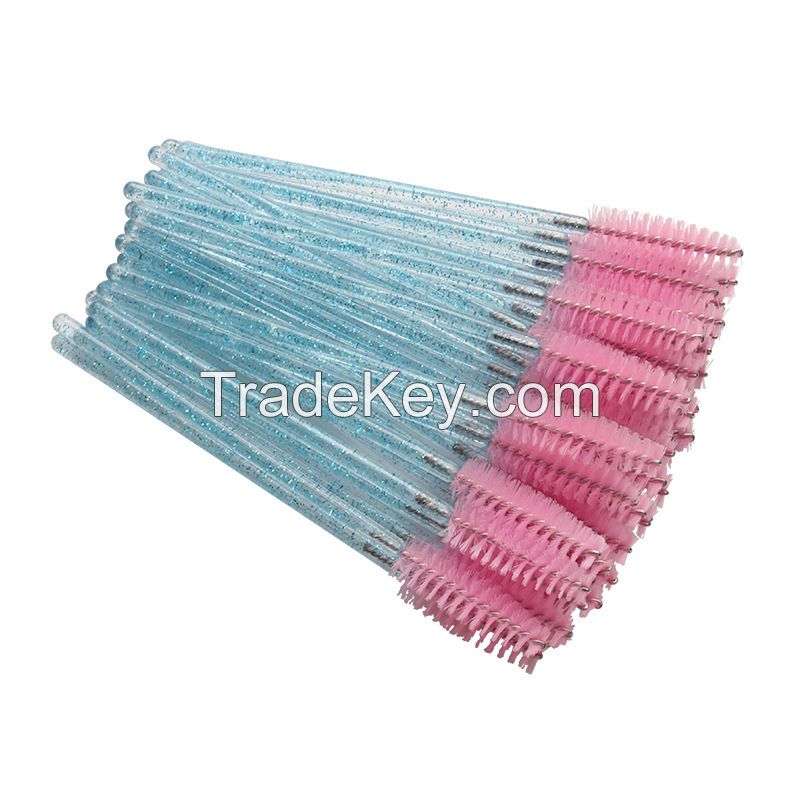 Makeup Brushes Applicators,Disposable Eyelash Brush Crystal Mascara Wands,Spoolies for Eyelash Extensions